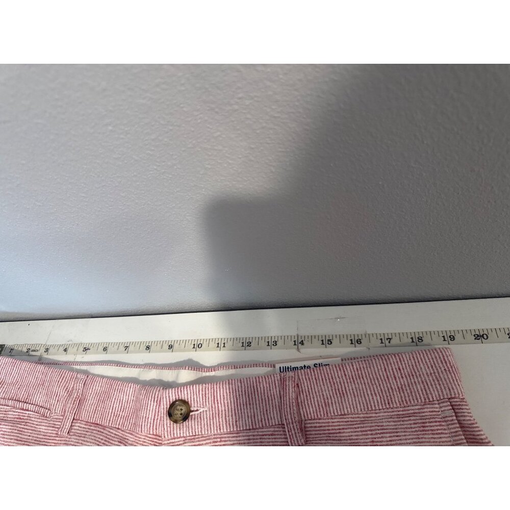 Old Navy Mens Shorts Sz 36 Red/White Striped NWT Ultimate Slim Built-In Flex 10" - Picture 9 of 13